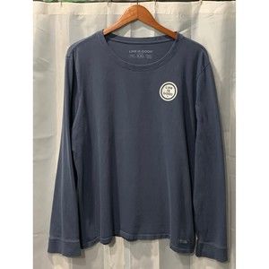 Life Is Good Women's XXL Crusher Tee Long Sleeve Blue Lightweight Shirt